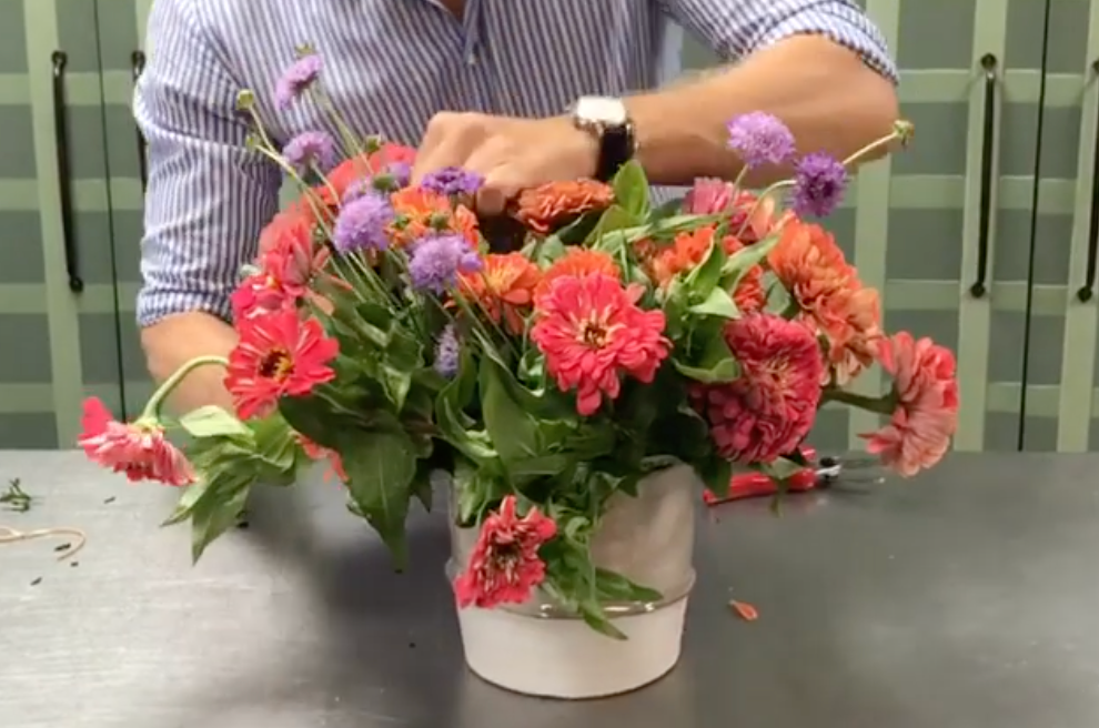Try these video tutorials for arranging flowers at home –Floreat